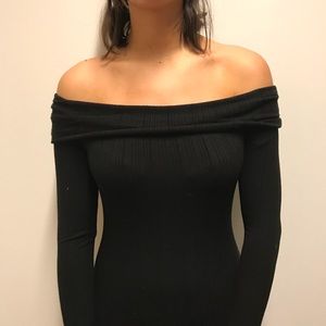 off shoulder ribber bodysuit